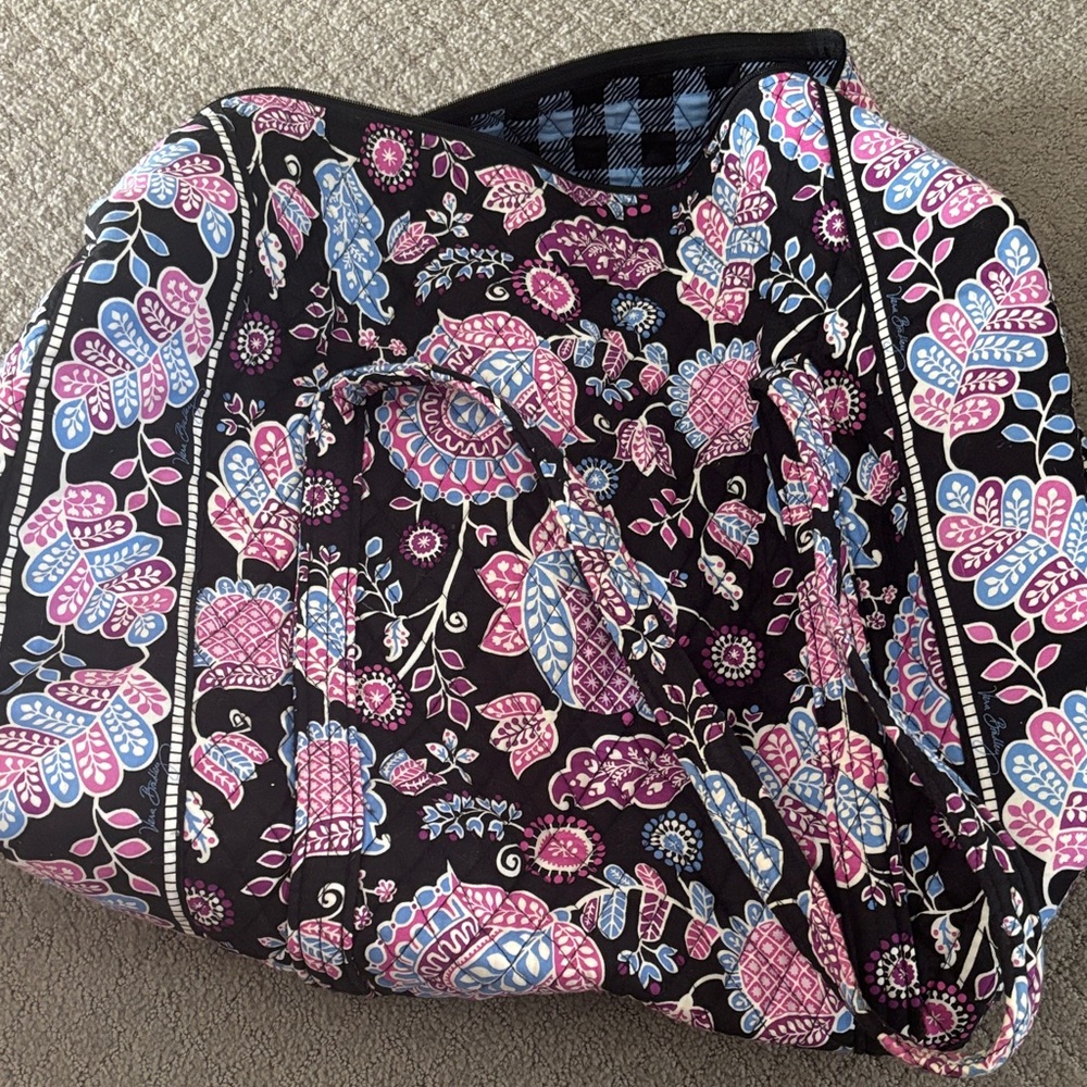 Vera Bradley Black and Pink Floral Tote